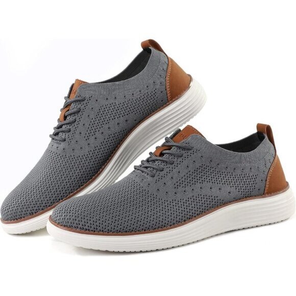 🆕VILOCY Men's Grey Casual Dress Oxfords Business Mesh Breathable Sneakers - Picture 5 of 10